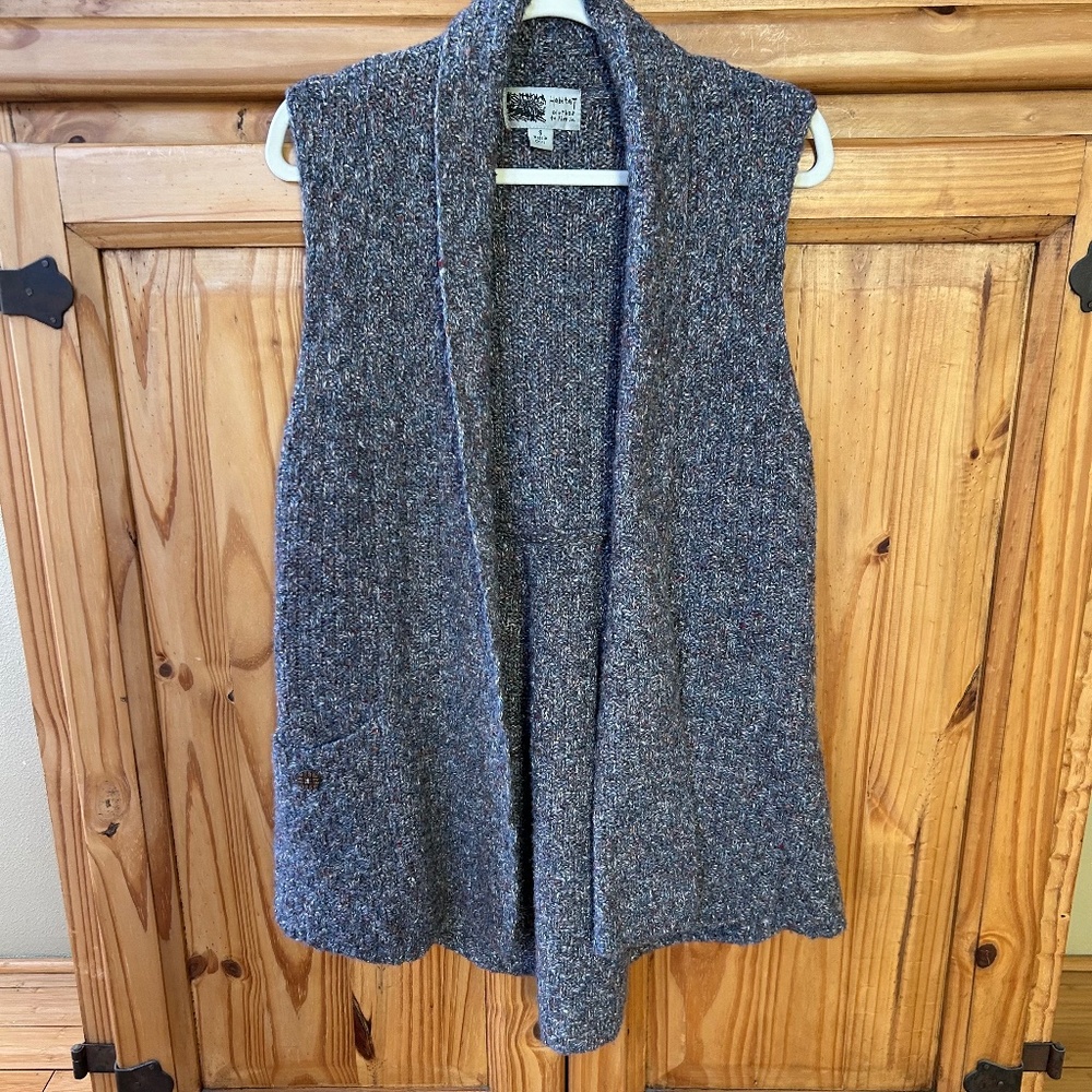 Habitat Clothes to‎ Live In Knit Cardigan Sweater Vest Women's Size Small